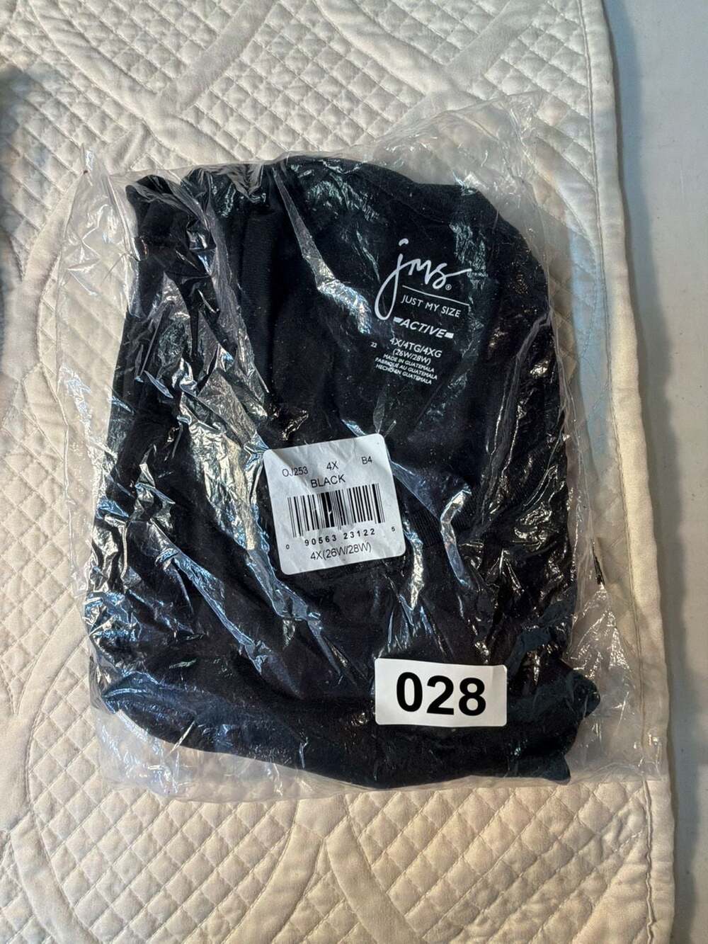 Just My Size Active Women's Black tshirt 4X (26W-28W) - Picture 1 of 2